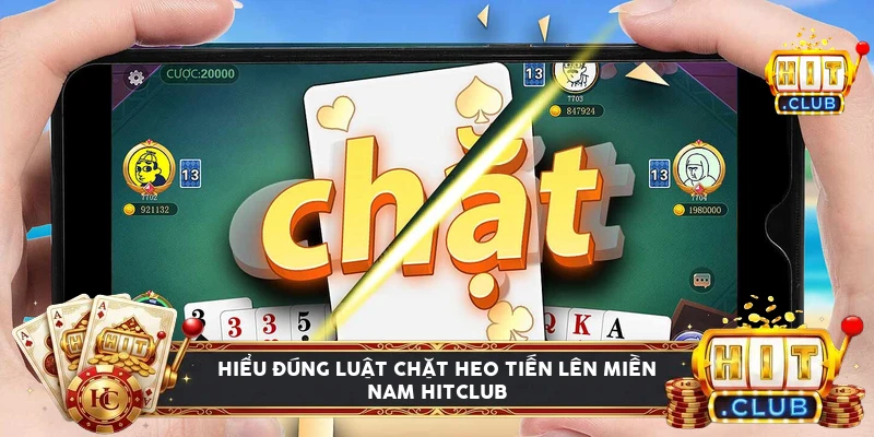 Minh họa tứ quý chặt heo đơn trên giao diện tiến lên miền Nam Hitclub